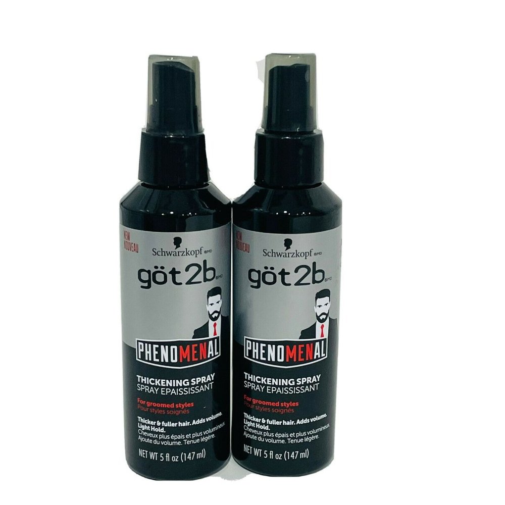 Schwarzkopf got2b PHENOMENAL Thickening Spray For Groomed Style 5 Fl Oz 2 Pack